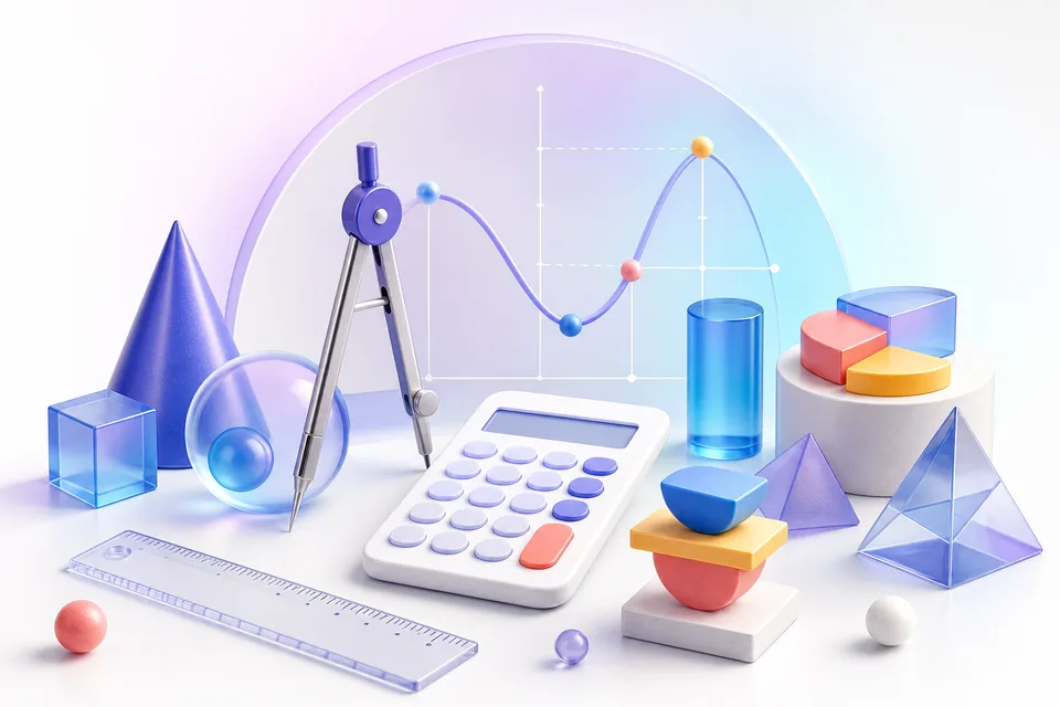 Matematik hesaplama araçları için yapay zekâ ile oluşturulmuş kategori görseli